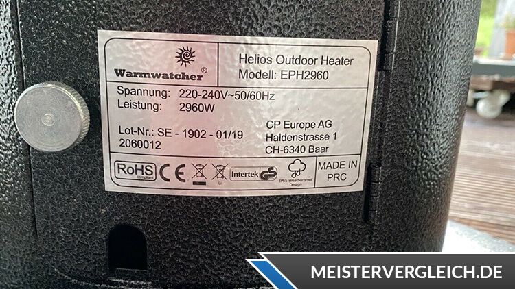 WARMWATCHER Infrarot-Heizstrahler Datenblatt