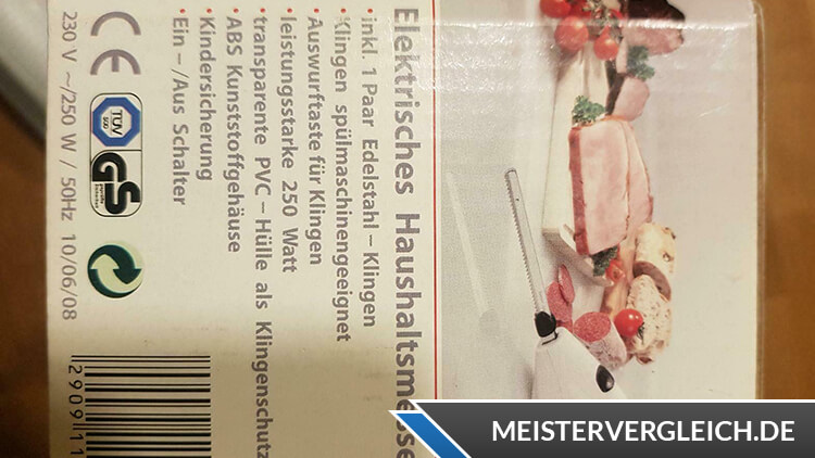 QUIGG elektrisches Messer Funktionen