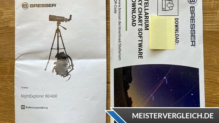 BRESSER Reiseteleskop-Set NightExplorer 80-400 Bedienungsanleitung