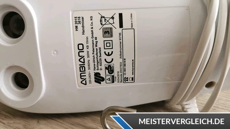 AMBIANO Elektrischer Handmixer Datenblatt