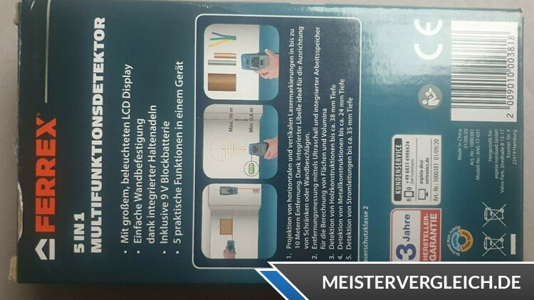 FERREX 5-in-1 Multifunktionsdetektor Verpackung