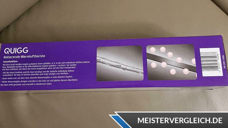 QUIGG Rotierende Warmluftbürste Anwendung