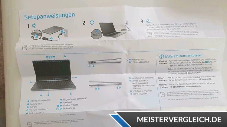 HP Notebook 15s-eq2550ng Anleitung