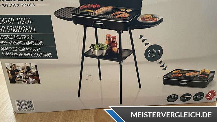 SILVERCREST Elektro Tisch- und Standgrill Verpackung