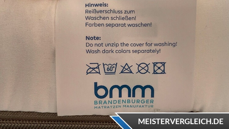 BMM Matratze Klassik 15 Waschanleitung