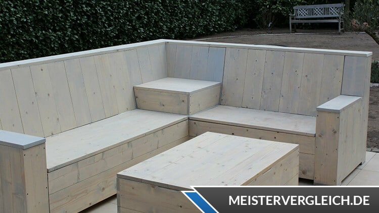 Garteneckbank ohne Kissen