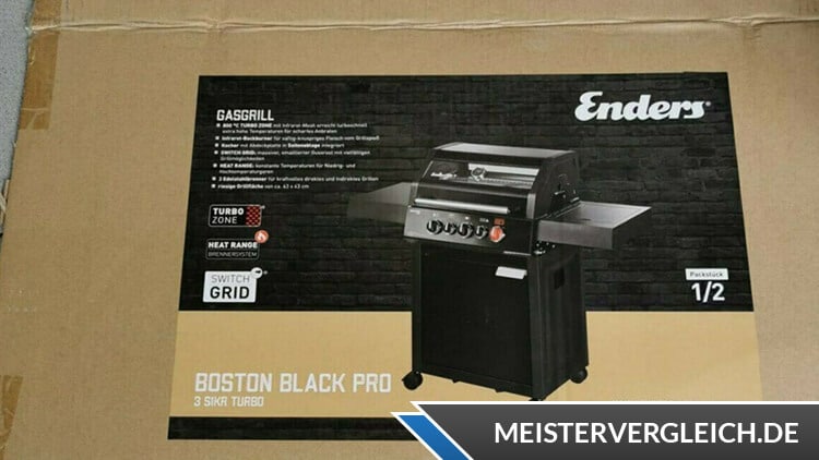 ENDERS Gasgrill Boston Black Pro 3 SIKR Turbo Verpackung