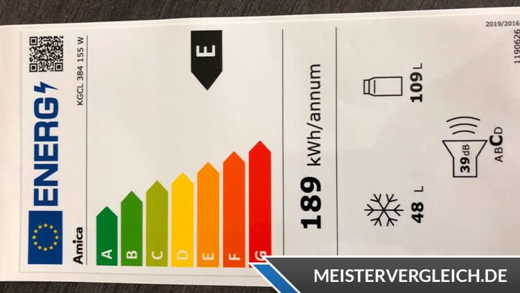 Amica Kühl--Gefrierkombi KGCL 384 010 Energieverbrauch