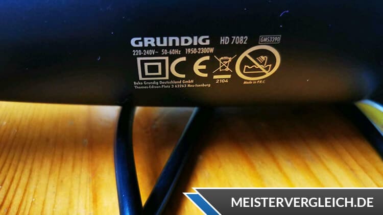 GRUNDIG Ionic-Haartrockner HD 7082 Sicherheitshinweise