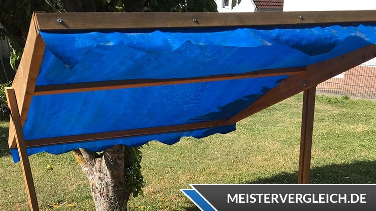 PLAYTIVE Holzsandkasten mit Dach