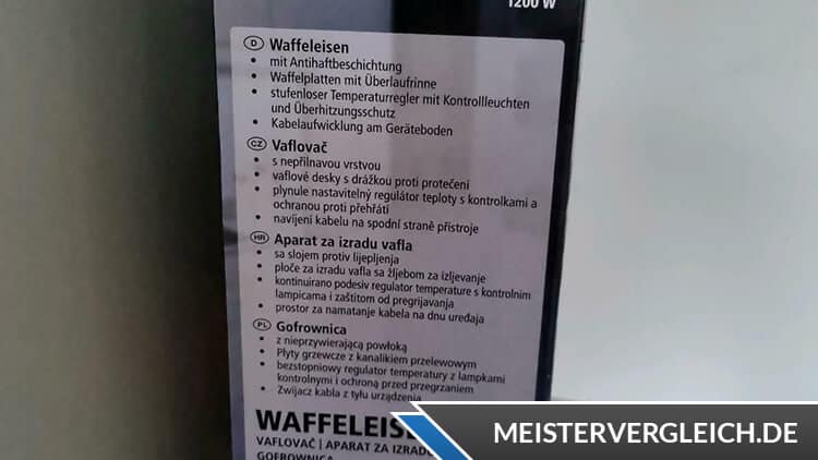 SWITCH ON Waffeleisen Funktionen