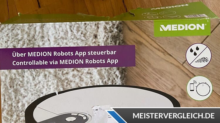 MEDION Smarter Saug-und Wischroboter S10 SW Verpackung