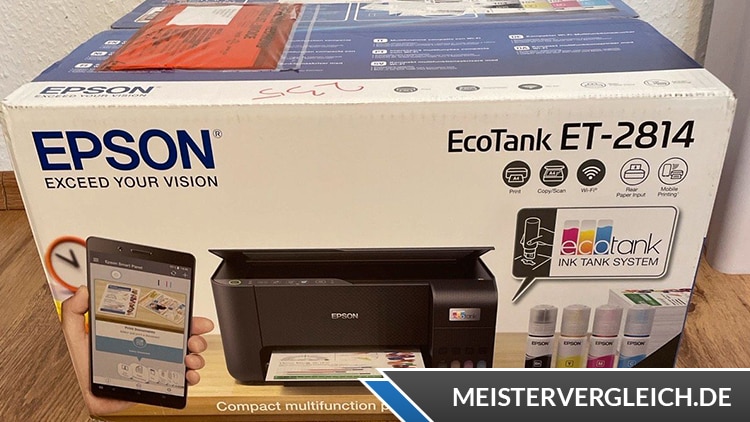 EPSON 3-in-1 Multifunktionsdrucker EcoTank ET-2814 Verpackung
