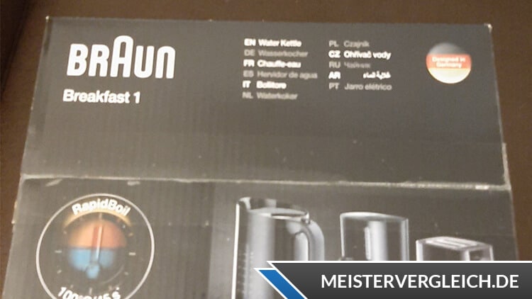 BRAUN Wasserkocher WK 1100 Verpackung