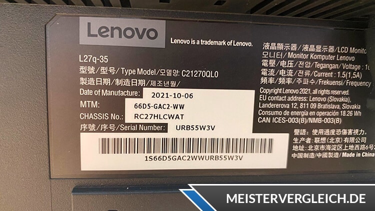 Lenovo 27 Zoll QHD Monitor L27q-35 Qualität