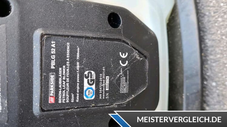 PARKSIDE Benzin-Laubgebläse PBLG 52 A1 Datenblatt