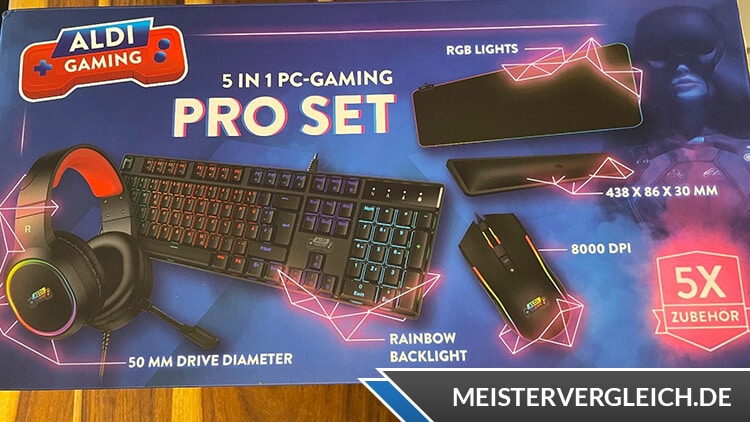 ALDI GAMING 5-in-1 PC Gaming Pro-Set Lieferumfang