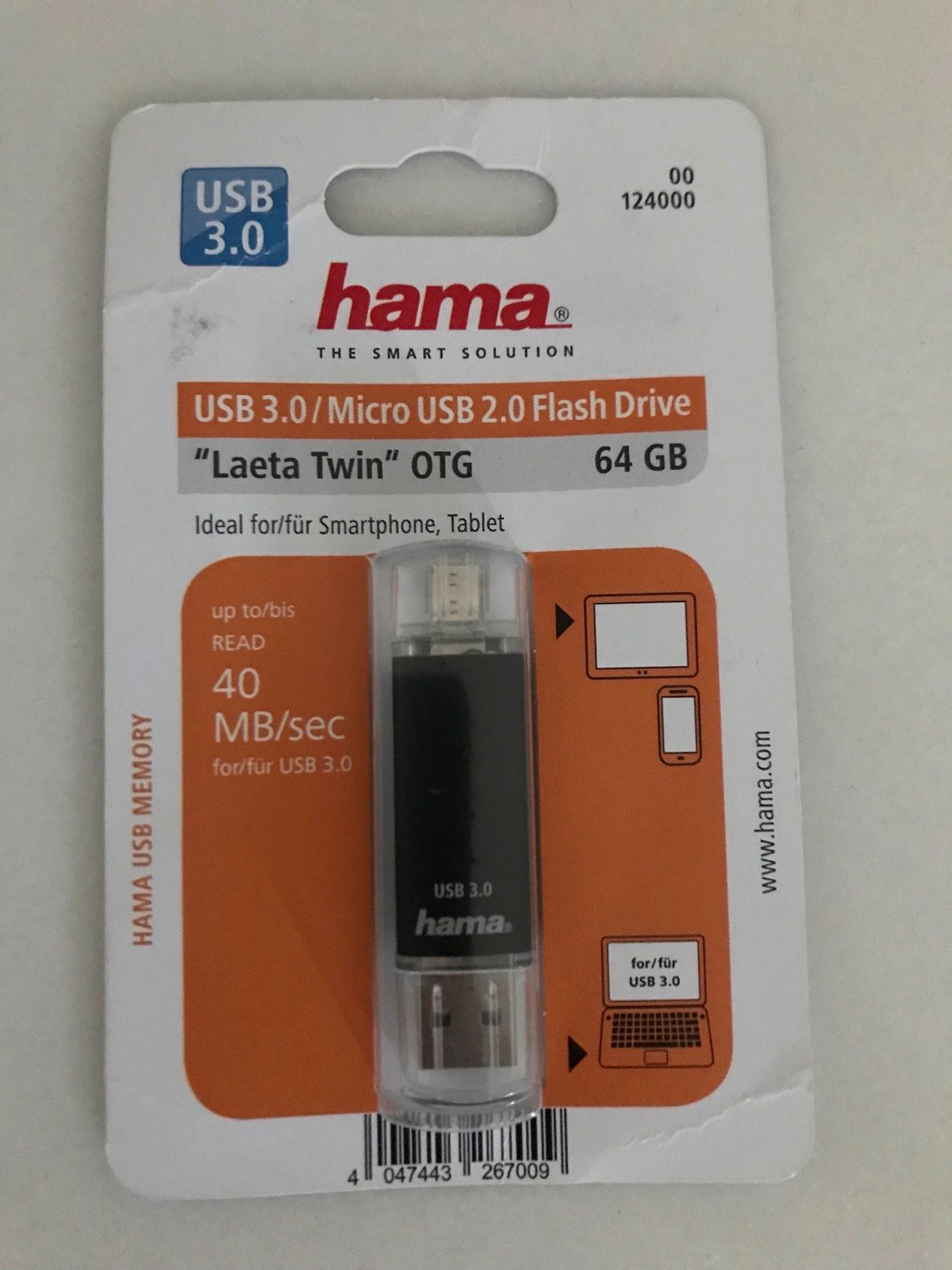 Hama Laeta Twin 64GB 2-in-1 USB-Stick
