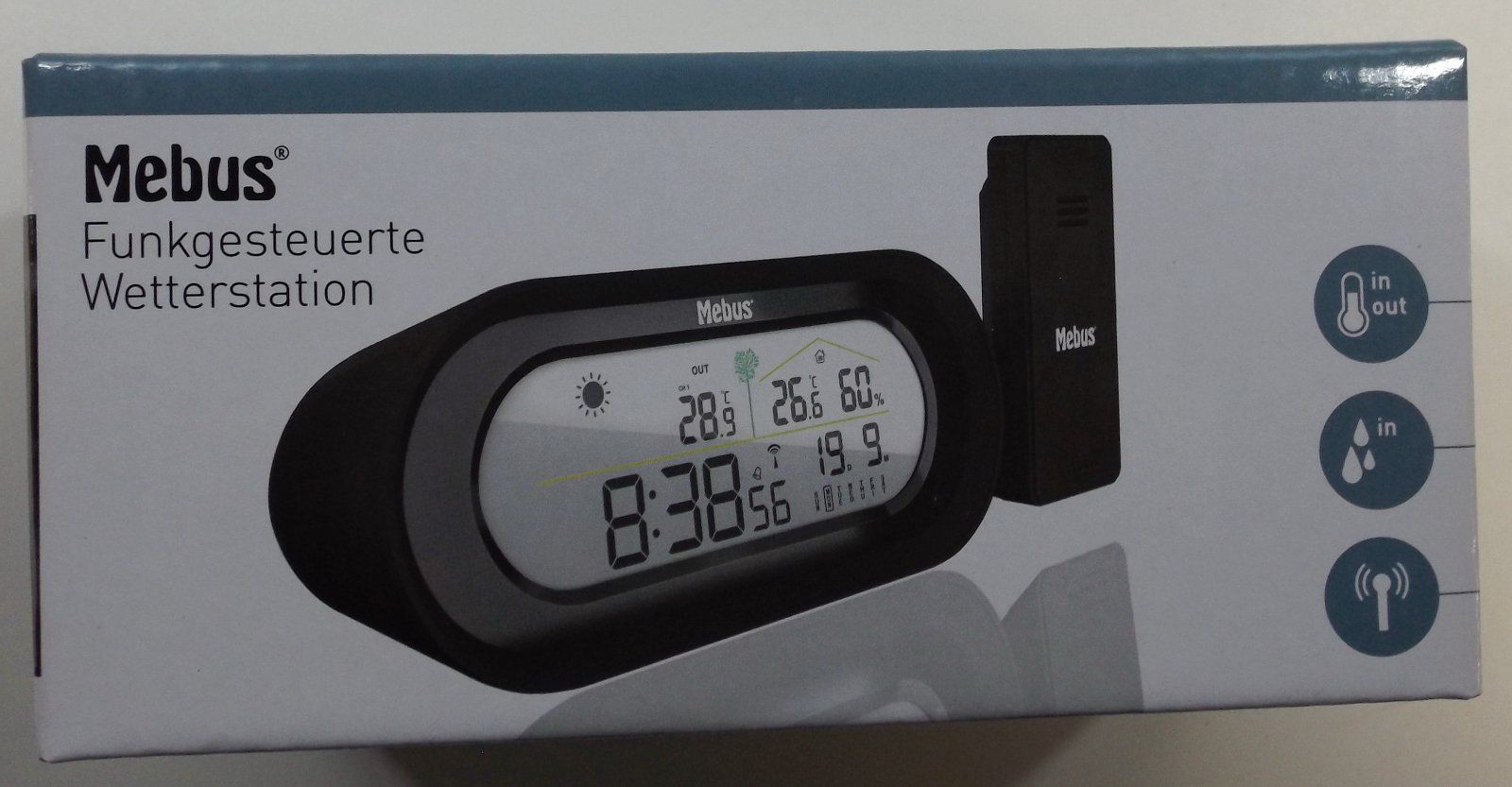 MEBUS Digital-Thermometer mit 2 Funksensoren