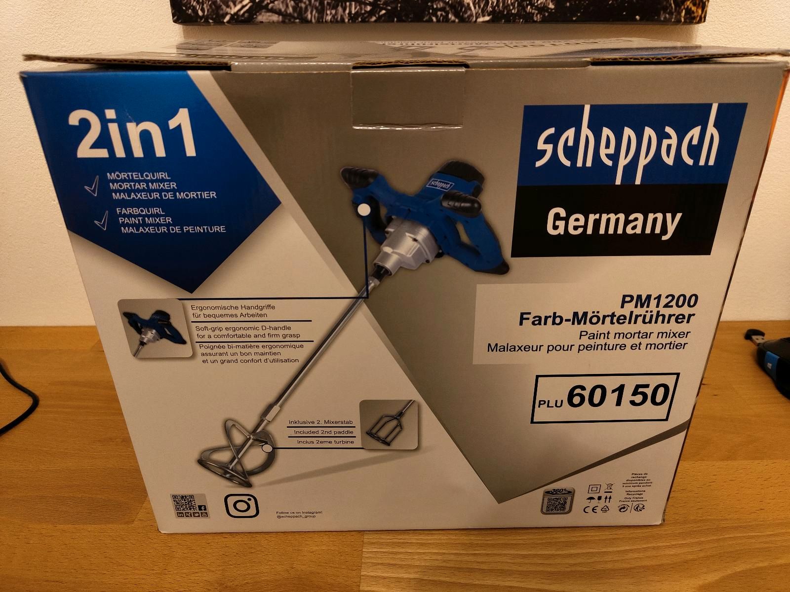 SCHEPPACH Farb- und Mörtelhandrührwerk PM1200